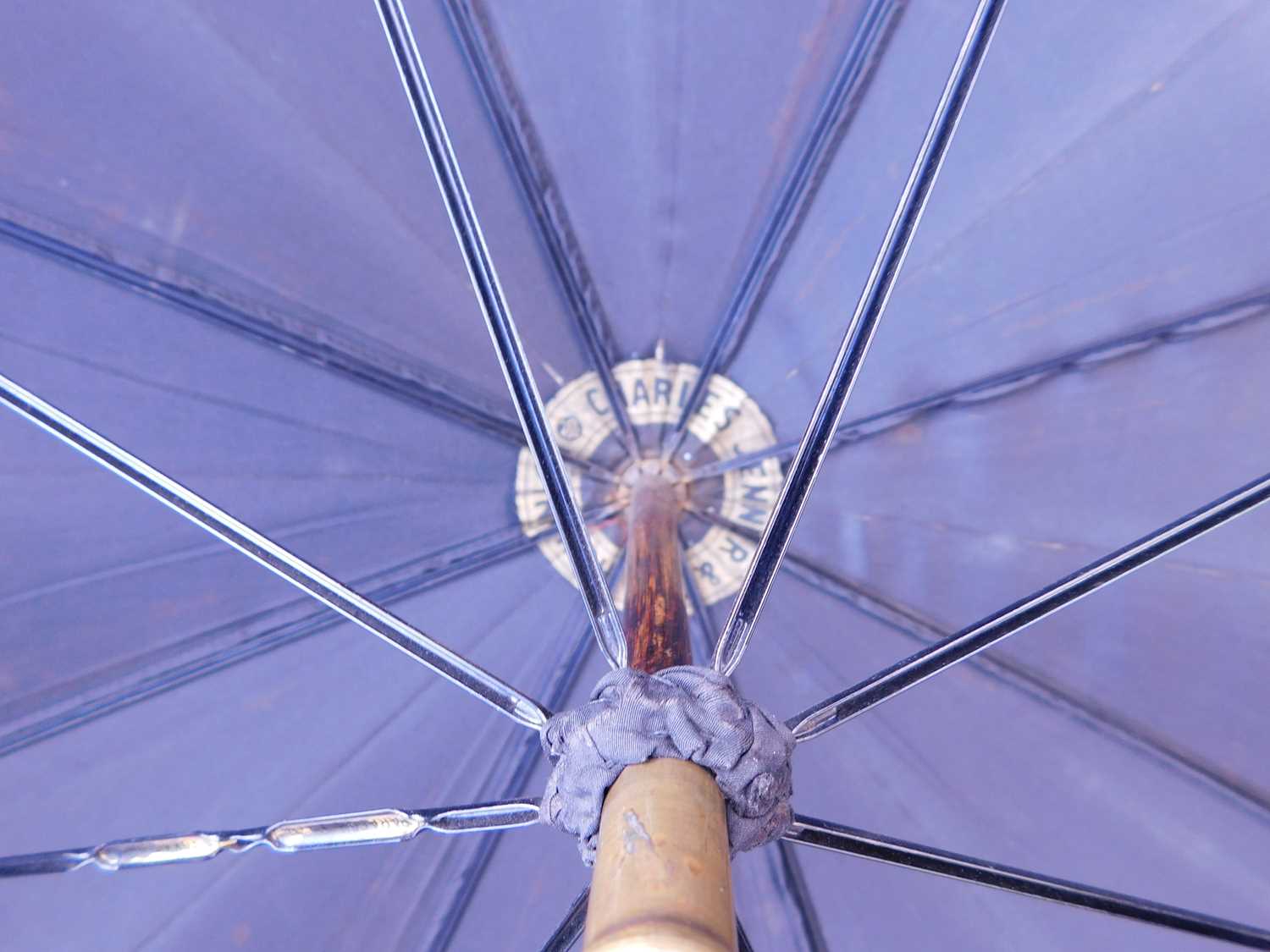 A lady's silver handled black umbrella, handle hallmarked Birmingham 1901 a little thin in places, - Image 5 of 7