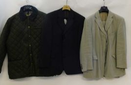 A mixed lot of menswear, to include a Marks & Spencer beige linen two piece suit, chest 46", waist