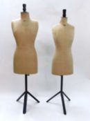 Two mid 20th century mannequins by Barker of Kensington, size 34 and 36, (2)