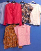 Six mid 20th Century and later lady's blouses (6)