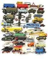 A collection of various die-cast vehicles, mostly Dinky, to also include Corgi, Lesney etc