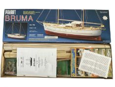 A boxed wooden boat building kit, Bruma by Panart (unchecked for completeness)