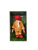 A boxed Steiff Alfonzo 1908 replica teddy bear, 1990, white tag 406195, LE 5000, red mohair,