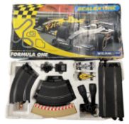 A boxed Scalextric set, Formula One: Jordan Honda F1 v Williams BMW F3 (unchecked for completeness)