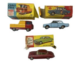 Three boxed Corgi cars, to include: - 238 Jaguar Mark X - 139 Ford Consul Cortina - 465 Commer