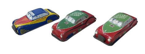 A trio of 1950s Glam Toys/GTP tinplate cars