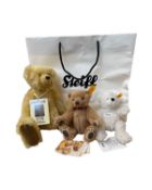 A collection of teddy bears in a Steiff branded bag, to include: - Steiff miniature: Lotte - Classic