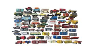 A mixed lot of various die-cast vehicles, to include: - Matchbox - Husky - Corgi etc
