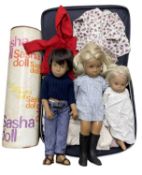 A collection of Swedish Sasha dolls and some original clothing, to include: - 1969 blonde Sasha in