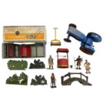 A small collection of die-cast garden/agricultural scenery and accessories, to include: - Boxed