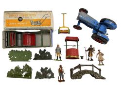 A small collection of die-cast garden/agricultural scenery and accessories, to include: - Boxed