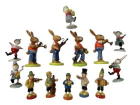 A collection of wooden figures, to include Hedo (Germany), Foreign (Spain) and others