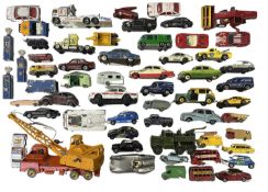A mixed lot of various die-cast vehicles, to include: - Dinky - Corgi - Crescent - Hot Wheels etc