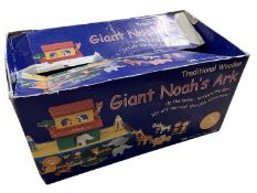 A boxed wooden Noah's Ark playset