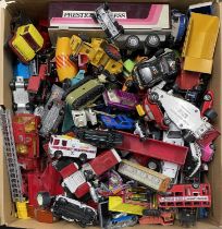 A large quantity of various die-cast vehilces, to include:Lledo,Corgi, Matchbox, Maisto etc