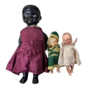 A trio of vintage plastic baby dolls