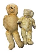 A pair of large c1940s teddy bears, in need of restoration/repair