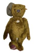 A Steiff mohair teddy bear: Jonathan Macbear , tag number 000997. Height approximately: 45cm