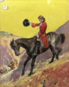 Septimus E Scott (1879 - 1965) - Watercolour - Dick Turpin of the Kings Highway (Thriller Picture