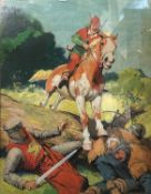 Septimus E Scott (1879 - 1965) - Gouache - Robin Hood (Thriller Picture Library No 170) 50cm x 39cm
