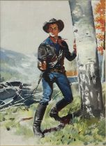 Jordi Penalva (born 1927) - Gouache - Billy The Kid (Cowboy Picture Library No 367) 30cm x 21.5cm