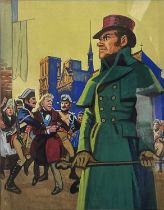 Eric Parker (1898-1974) - Watercolour - The Man They Called The Bloodhound or Inspector Javert (