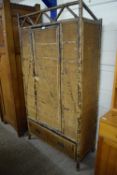 Victorian bamboo framed wardrobe for restoration, 97cm wide