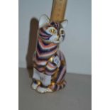 Royal Crown Derby paperweight modelled as a tabby cat