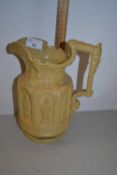 Charles Meigh buff pottery jug decorated with apostles