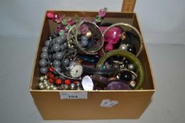 Box of assorted costume jewellery