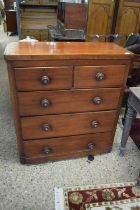 Victorian mahogany five drawer chest