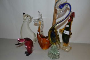 Mixed Lot: Various Art Glass animals
