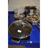 Quantity of Le Creuset saucepans and kitchen wares