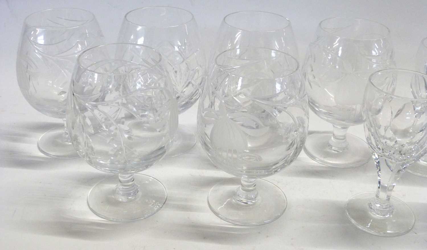 Group of Royal Brierly glass wares including six brandy glasses and six sherry glasses - Image 2 of 5