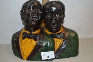 Pottery figure of two jazz singers