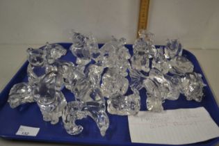 Collection of Princess House crystal animals
