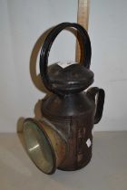 Vintage railway lantern marked BRE