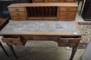 Edwards & Roberts, a Victorian mahogany writing desk, for restoration, 121cm wide