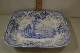 Victorian blue and white plate from the Indian Scenery series