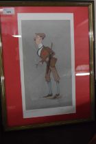 S Doyer, comical caricature print of a shooting gentleman
