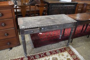 19th Century three drawer side table for restoration