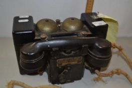 Vintage bakelite cased telephone marked "Telephone Set F MK2 TMC"