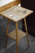 Square bamboo side table