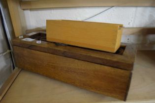 Wooden key cabinet and a set of dominoes