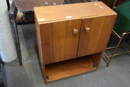 Mid-century teak veneered two-door cupboard