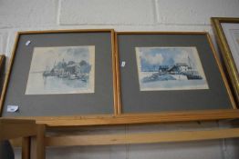 John Tookey, two coloured prints, harbour scenes