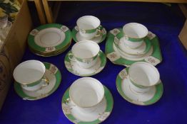 Quantity of Osborne gilt rimmed tea wares