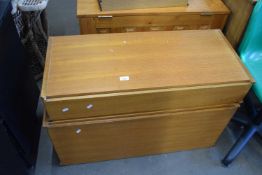 Mid 20th Century drop front cupboard and single drawer