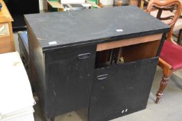 Black painted side cupboard