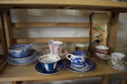 Mixed Lot: Various tea and coffee wares to include Wedgwood, Royal Doulton Dickens ware and others